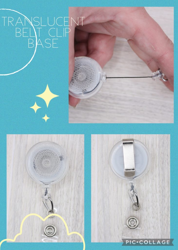 Fixed Belt Clip Interchangeable Badge Reel Base