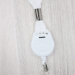 White Thick Retractable Breakaway Lanyard Base 2