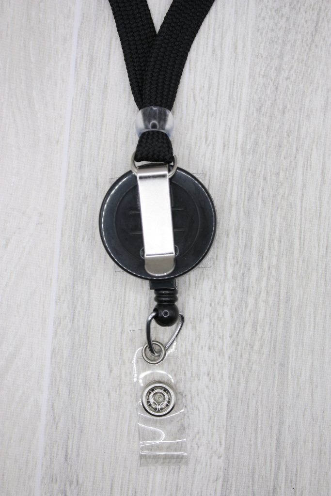 Black Thin Retractable Breakaway Lanyard Base 3